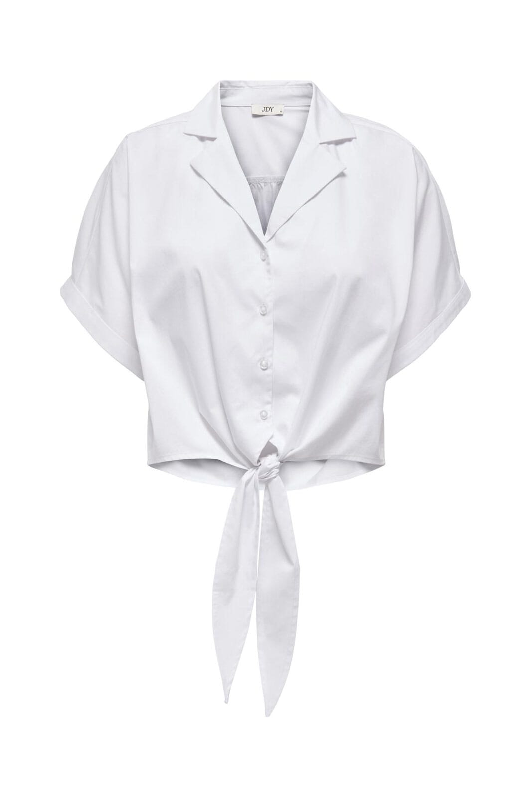 JDY - Jdymio S/S Knot Shirt Dia - 4936828 White