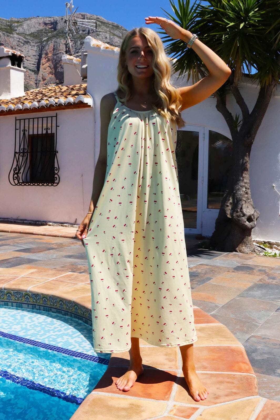 Liberte - Alma-Long-Strap-Dress 9579 - Yellow Cherry