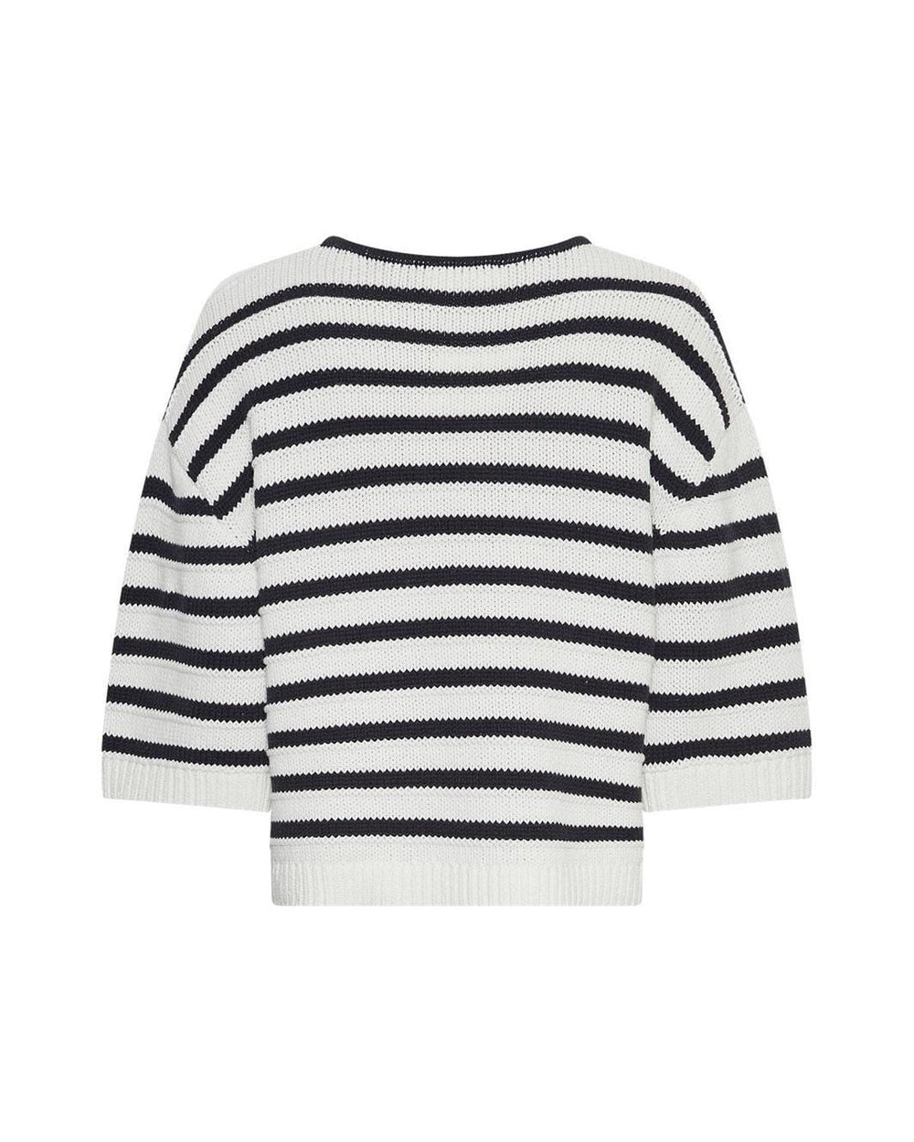 Forudbestilling - Moss Copenhagen - Mschleika Jillena 3/4 Pullover Stp 19177 - Egret Sky Cap Strikbluser