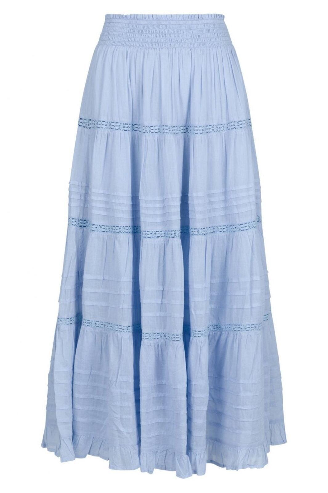Forudbestilling - Neo Noir - Felicia S Voile Skirt - Light Blue Nederdele