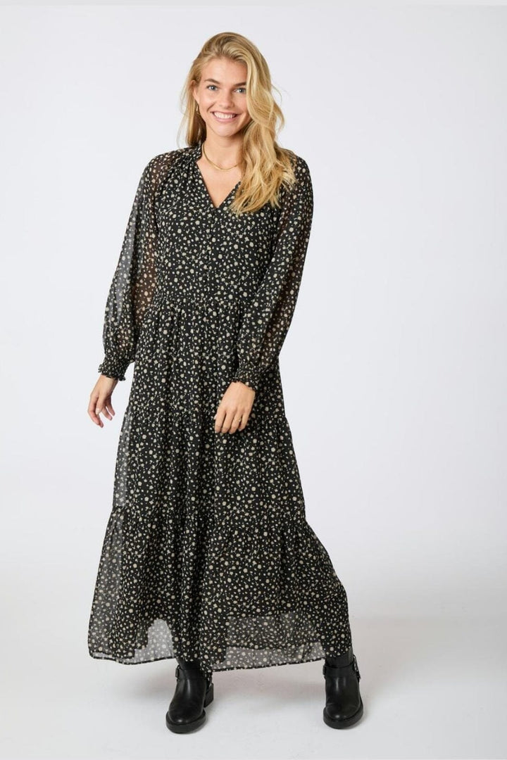 Forudbestilling - Neo Noir - Hiko Secret Flower Dress - Black Kjoler