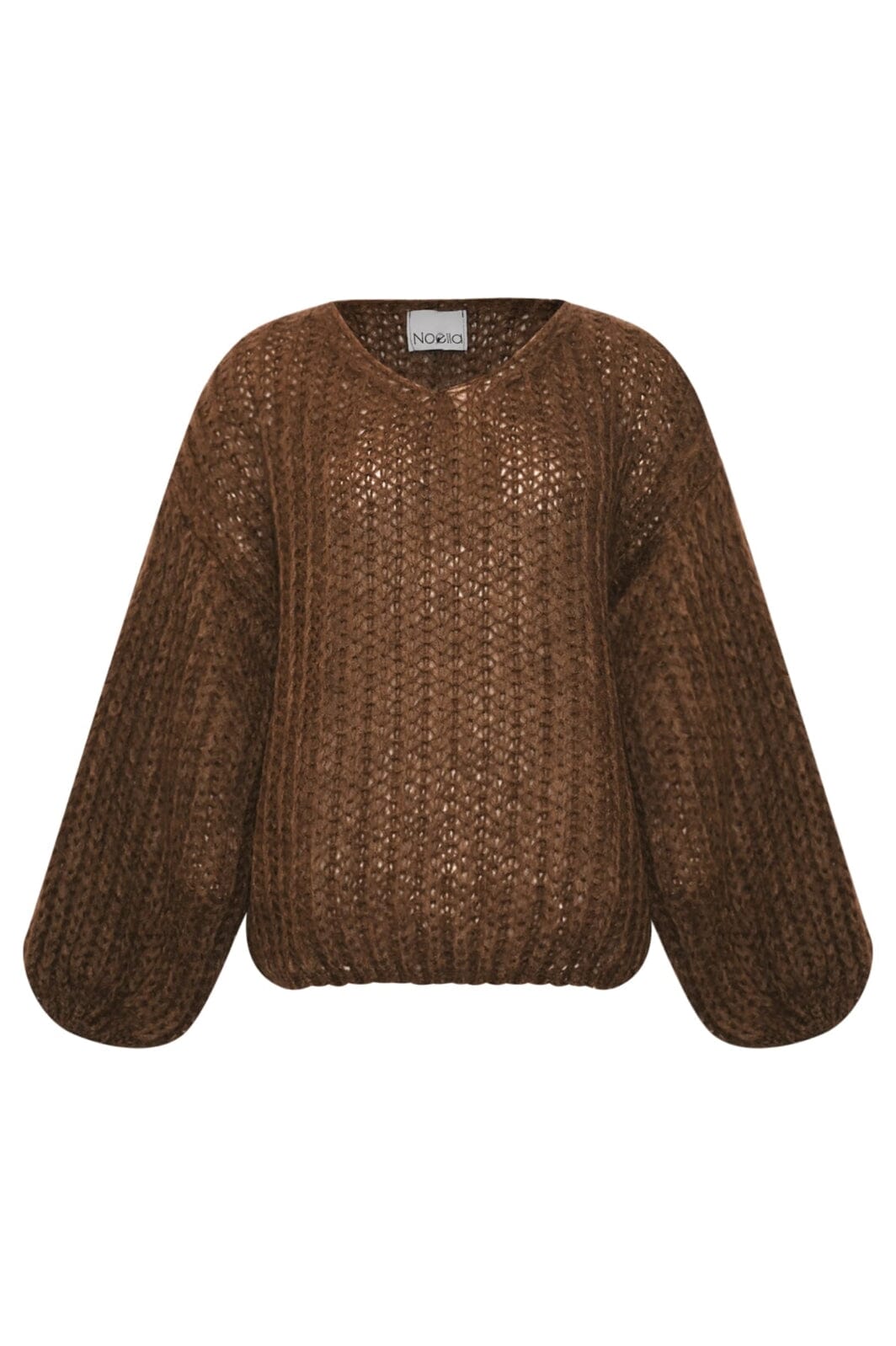 Forudbestilling - Noella - Joseph Knit Sweater - 1286 Chocolate Melange Strikbluser