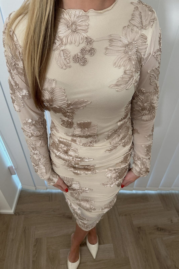 Forudbestilling - Noella - Lavinia L/S Dress 13500002 - 974 - Ivory Kjoler