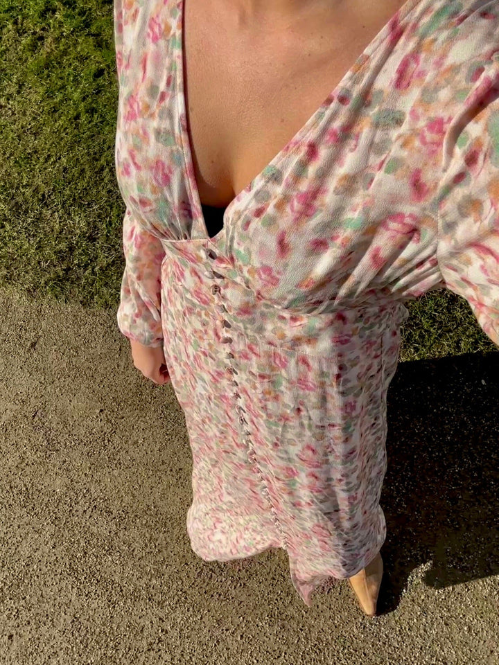 Forudbestilling - Noella - Lilith Maxi Dress 14160005 - 1389 - Cinthia Pink Print Kjoler