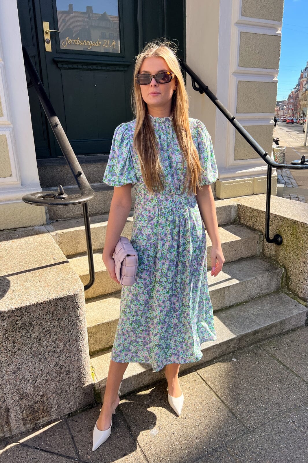 Forudbestilling - Noella - Ruth Long Dress - Lavender Flower Kjoler