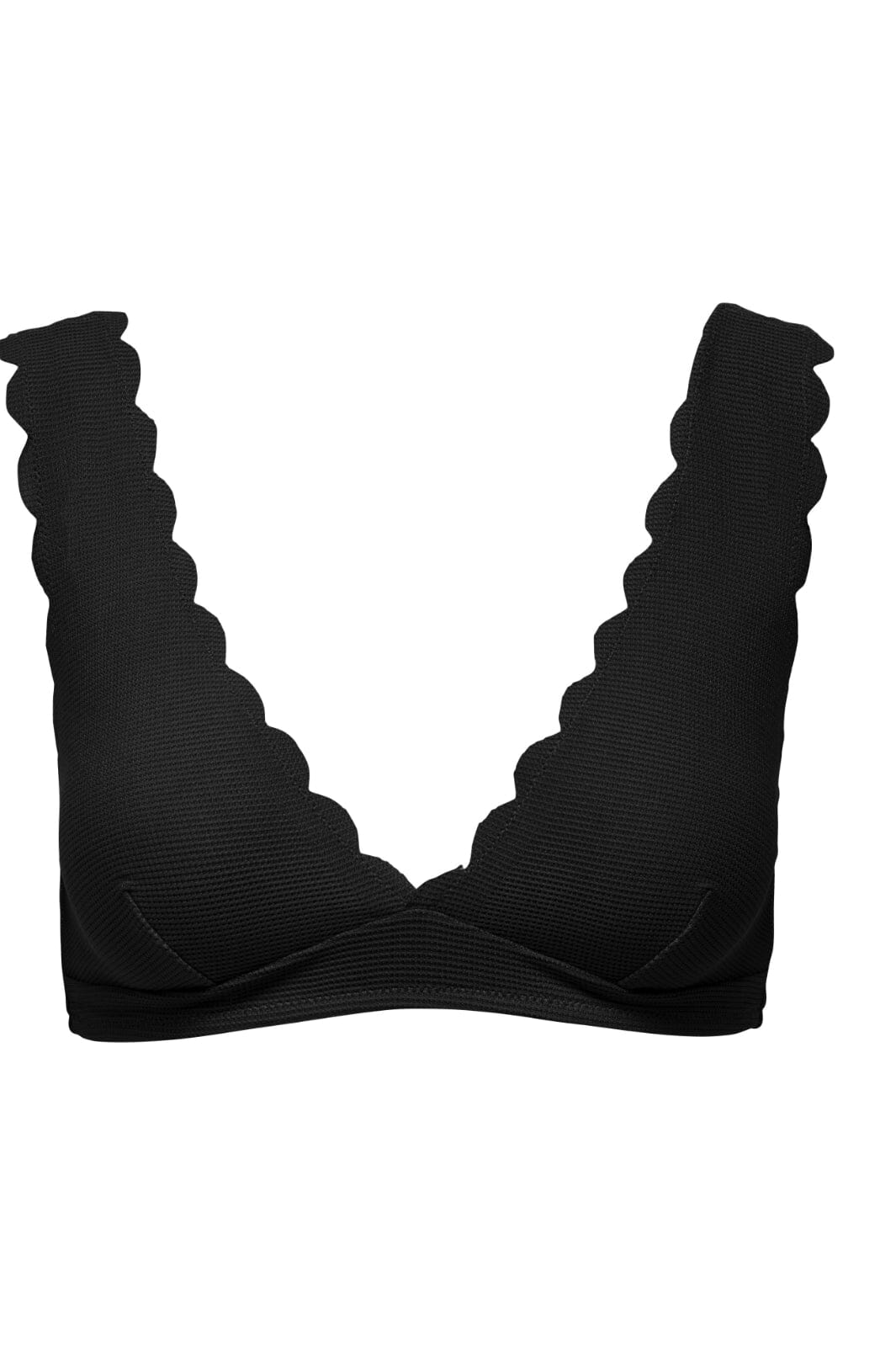 Only - Onldelphine Scallop Bikini Top Acc - 4686068 Black