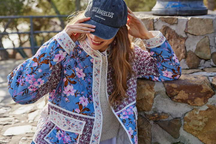 Forudbestilling - Only - Onlsmilla Quilted Patchwork Jacket - 4807027 Tofu Flower & Boho Jakker