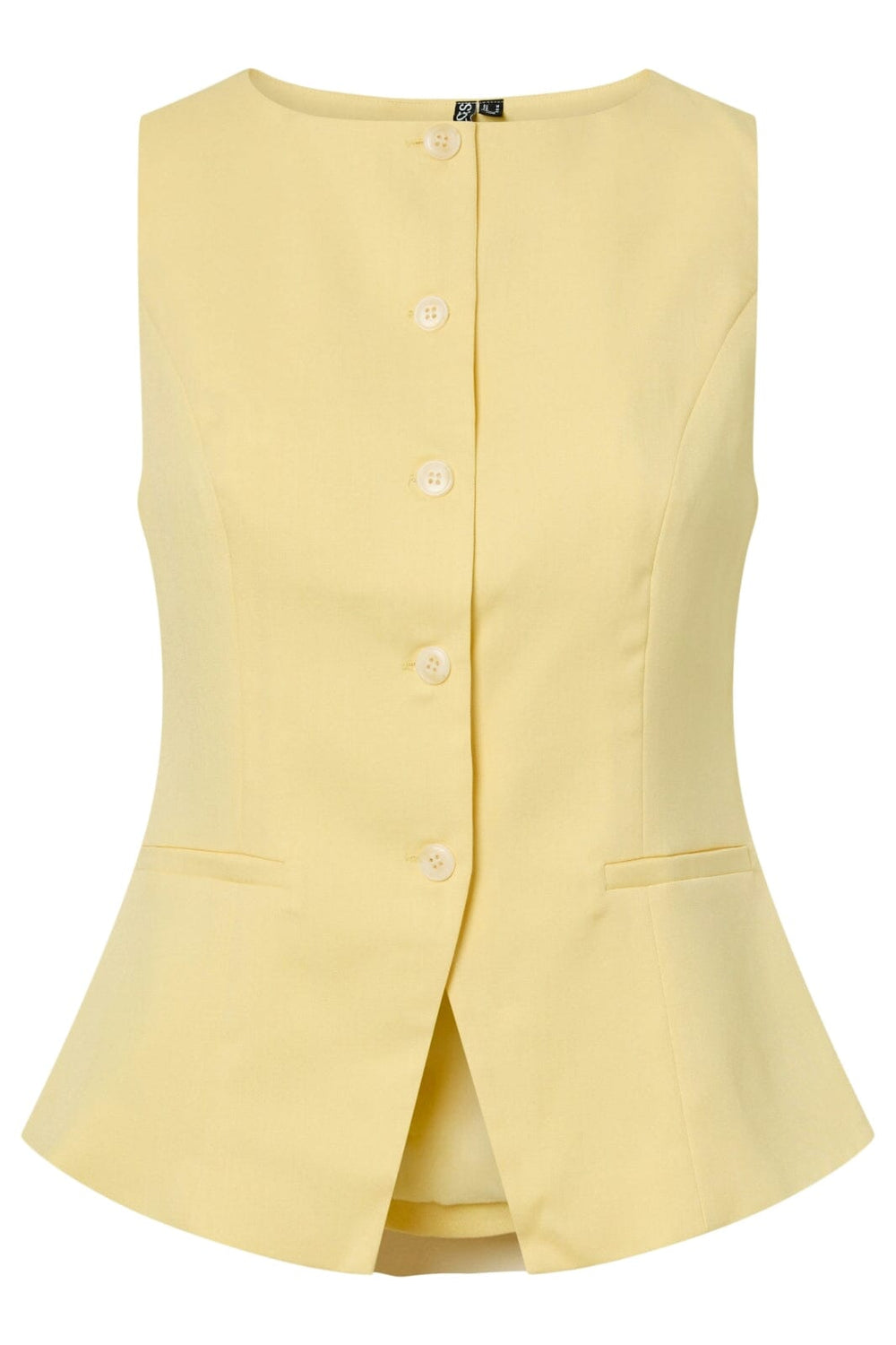 Pieces - Pcjoline Sl Boatneck Waistcoat - 4974697 French Vanilla