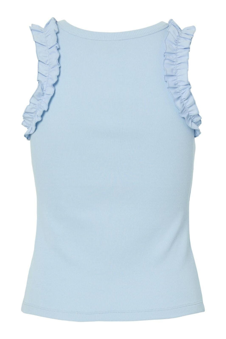 Pieces - Pctubana Frill Tank Top Pp - 4935395 Cashmere Blue