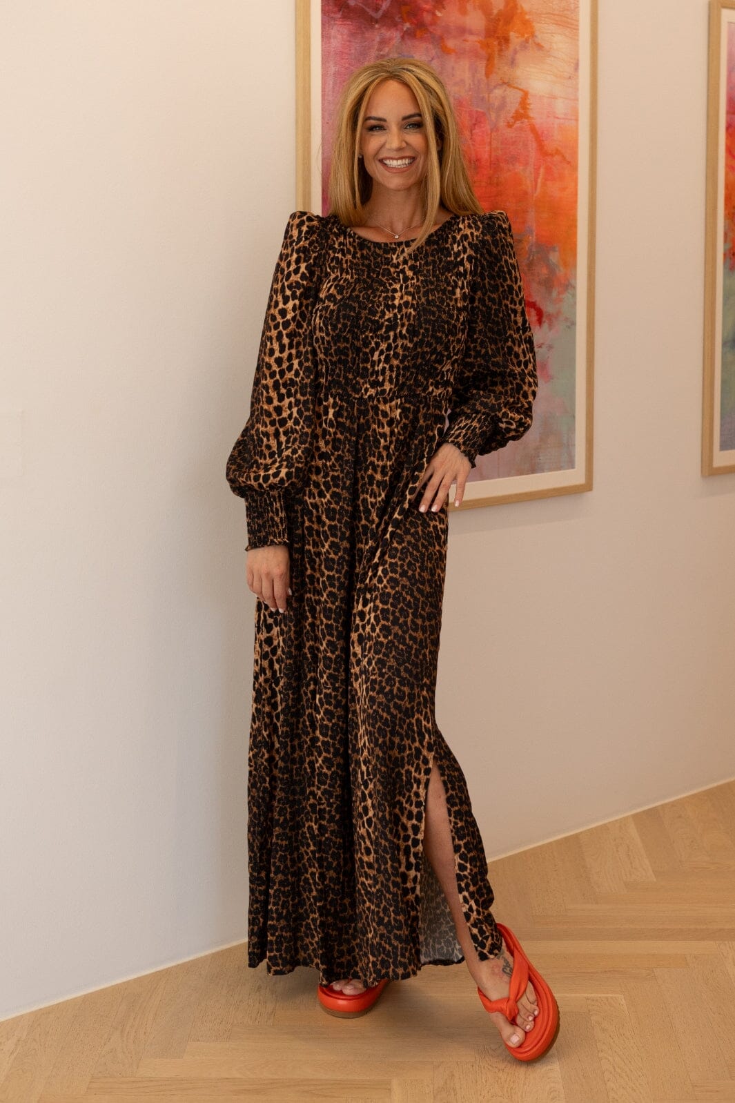 Forudbestilling - Valentin Studio - Dear LS dress - Leopard Kjoler