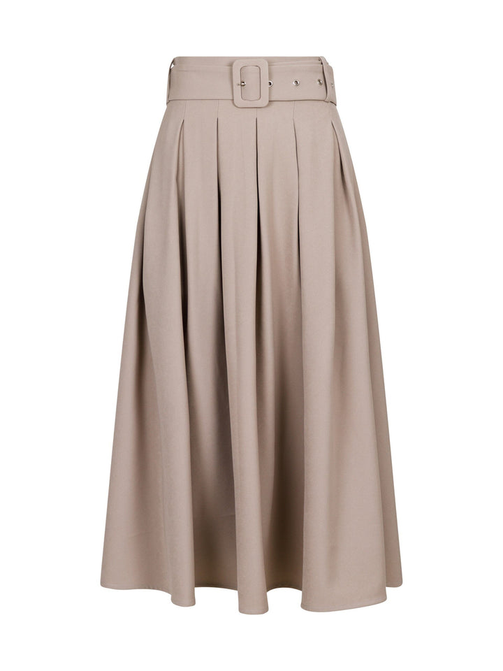 Forudbestilling - Valentin Studio - Pleated Skirt - Sand Nederdele
