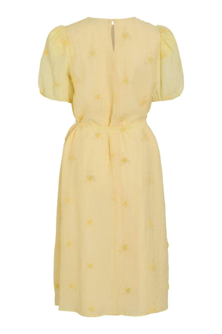 Forudbestilling - Vila - Vihilma 2/4 Midi Dress - 4904943 Pale Banana Embroidery