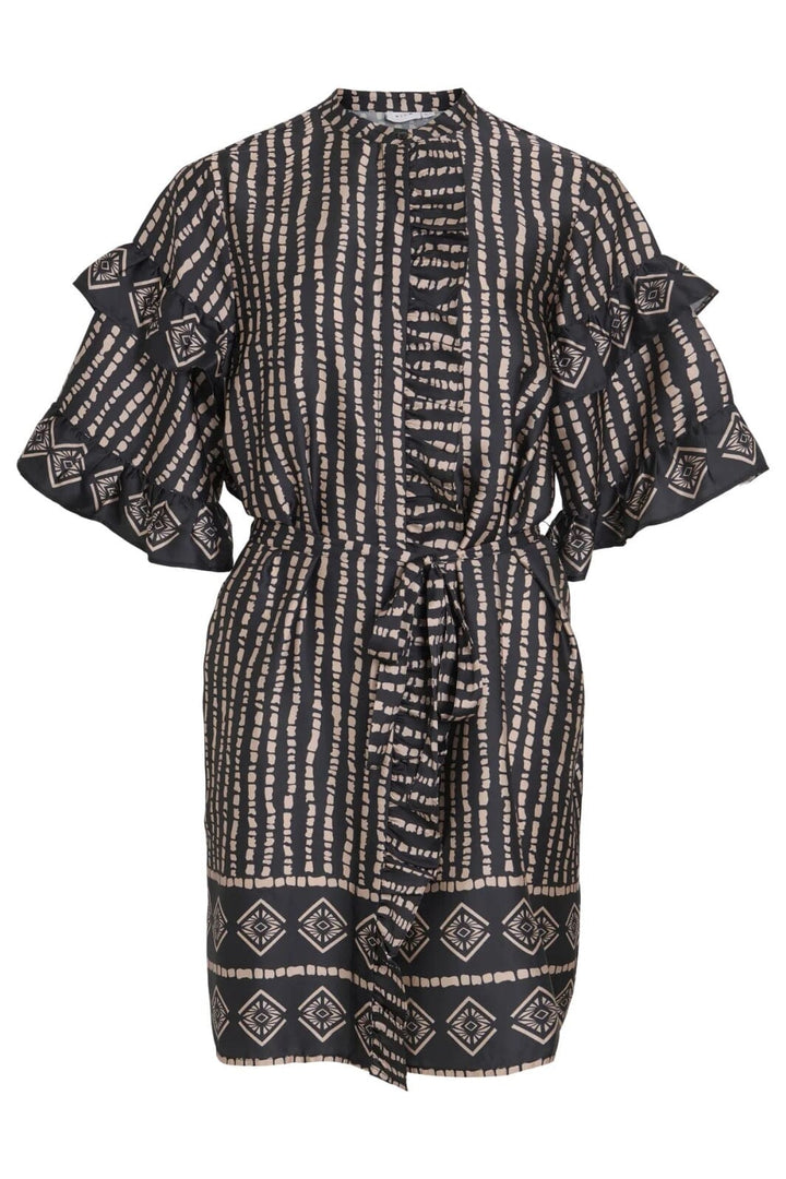 Forudbestilling - Vila - Vikavas 2/4 Frill Dress - 4927928 Black Nomad