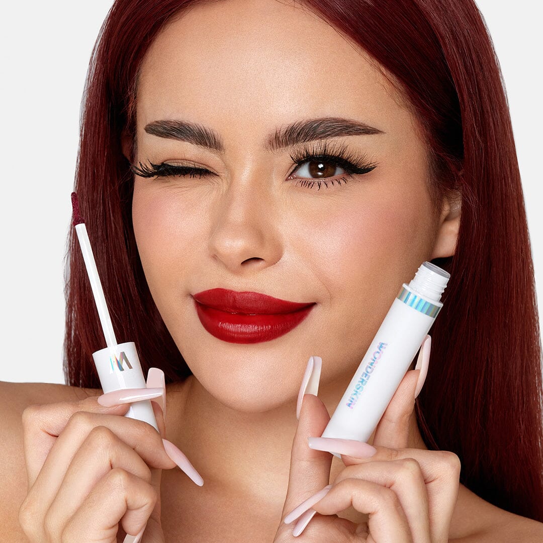 Forudbestilling - Wonderskin - Wonder Blading Lip Stain Masque HAYLEY - Hayley (Rich Neutral Red) Læbestift