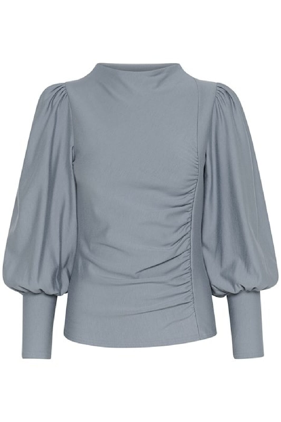 Gestuz - Rifagz Puff Blouse 10904986 - 105098 - Grey Blue Bluser