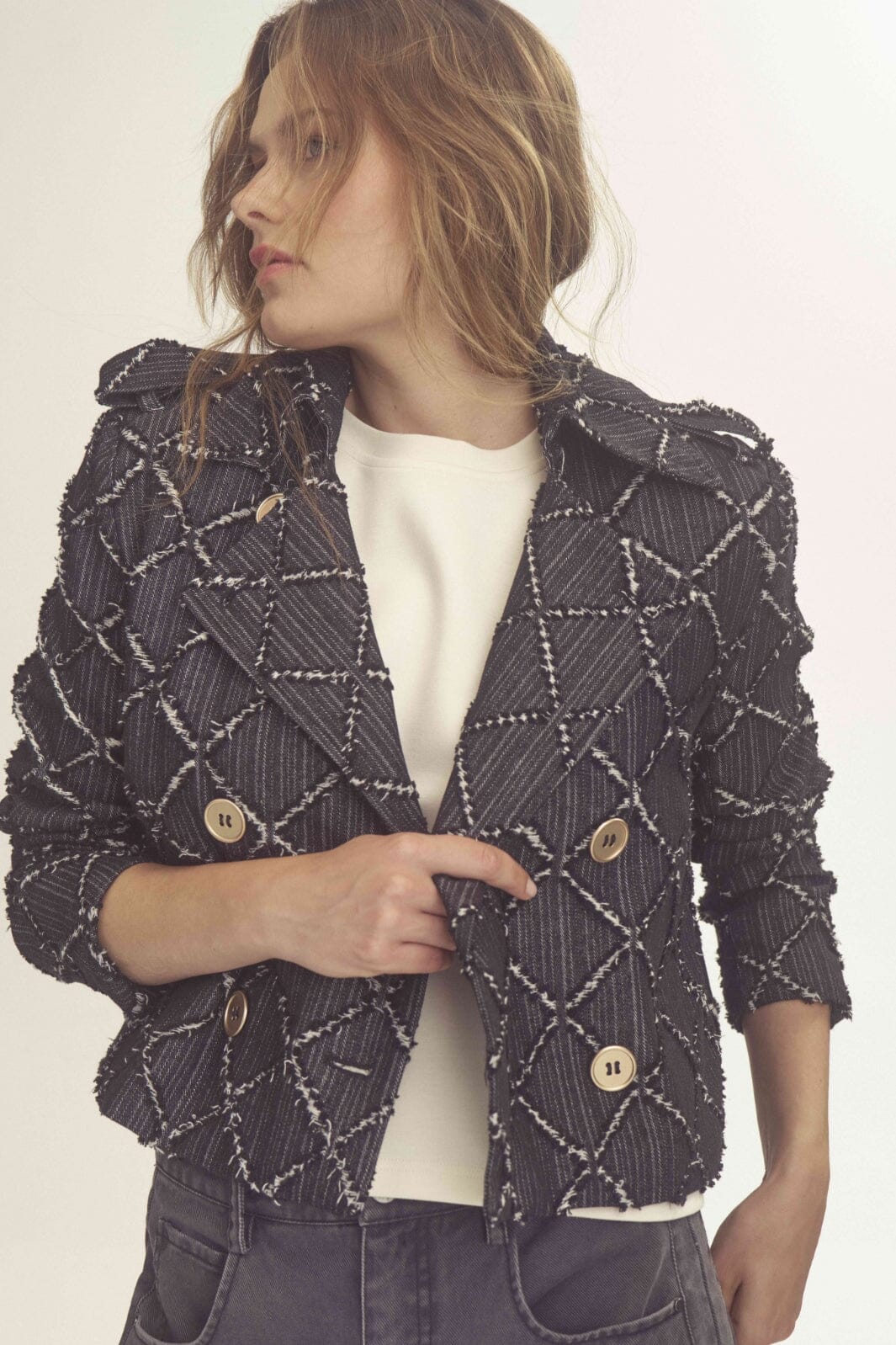 Gossia - Angeliego Jacket G2717 - Black/Offwhite Jakker