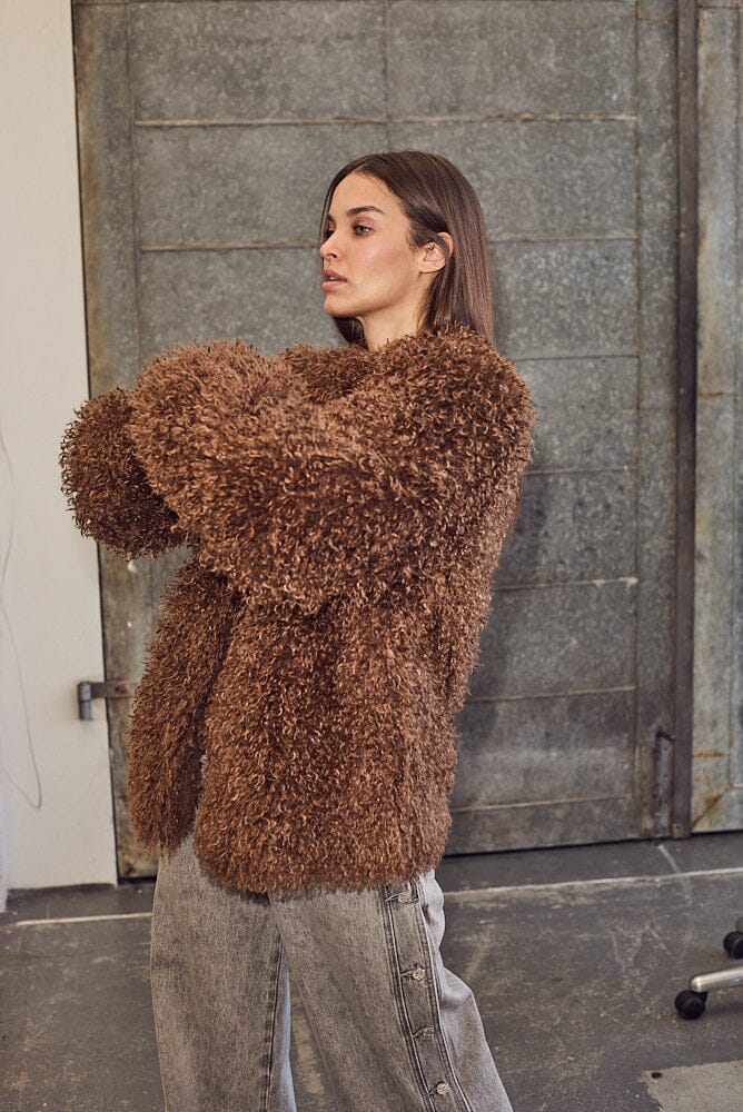 Haute L'Amitié - Tibet Fur Jacket HL10275 - Walnut Jakker