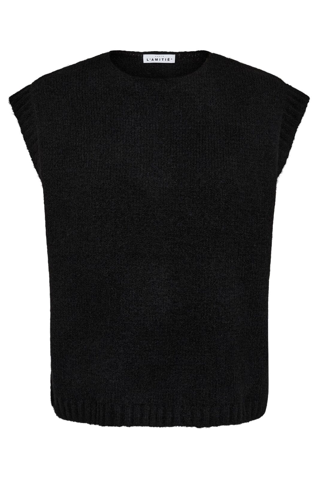Haute L'Amitié - Toby Knit Vest HL10339 - Black Strikbluser