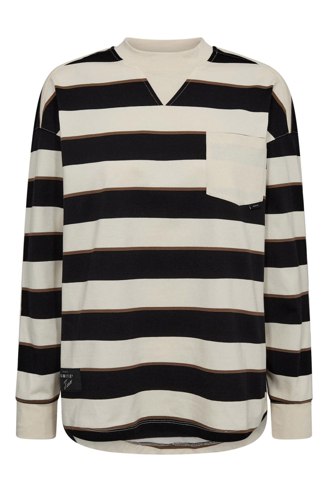 Haute L'Amitié - Veronica Stripe Tee Sweat HL10295 - Offwhite Black
