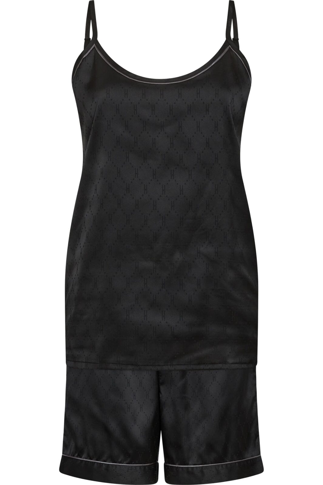 Hype The Detail - Satin Short Set 800-40 - 9 Sort Nattøj