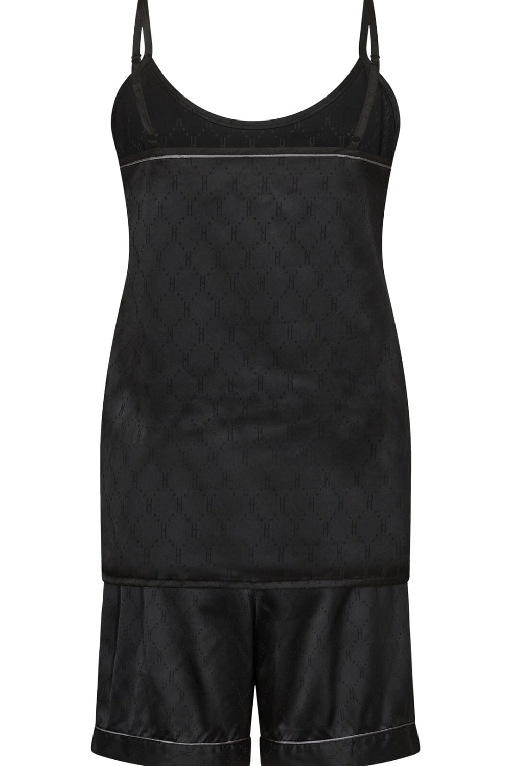 Hype The Detail - Satin Short Set 800-40 - 9 Sort Nattøj