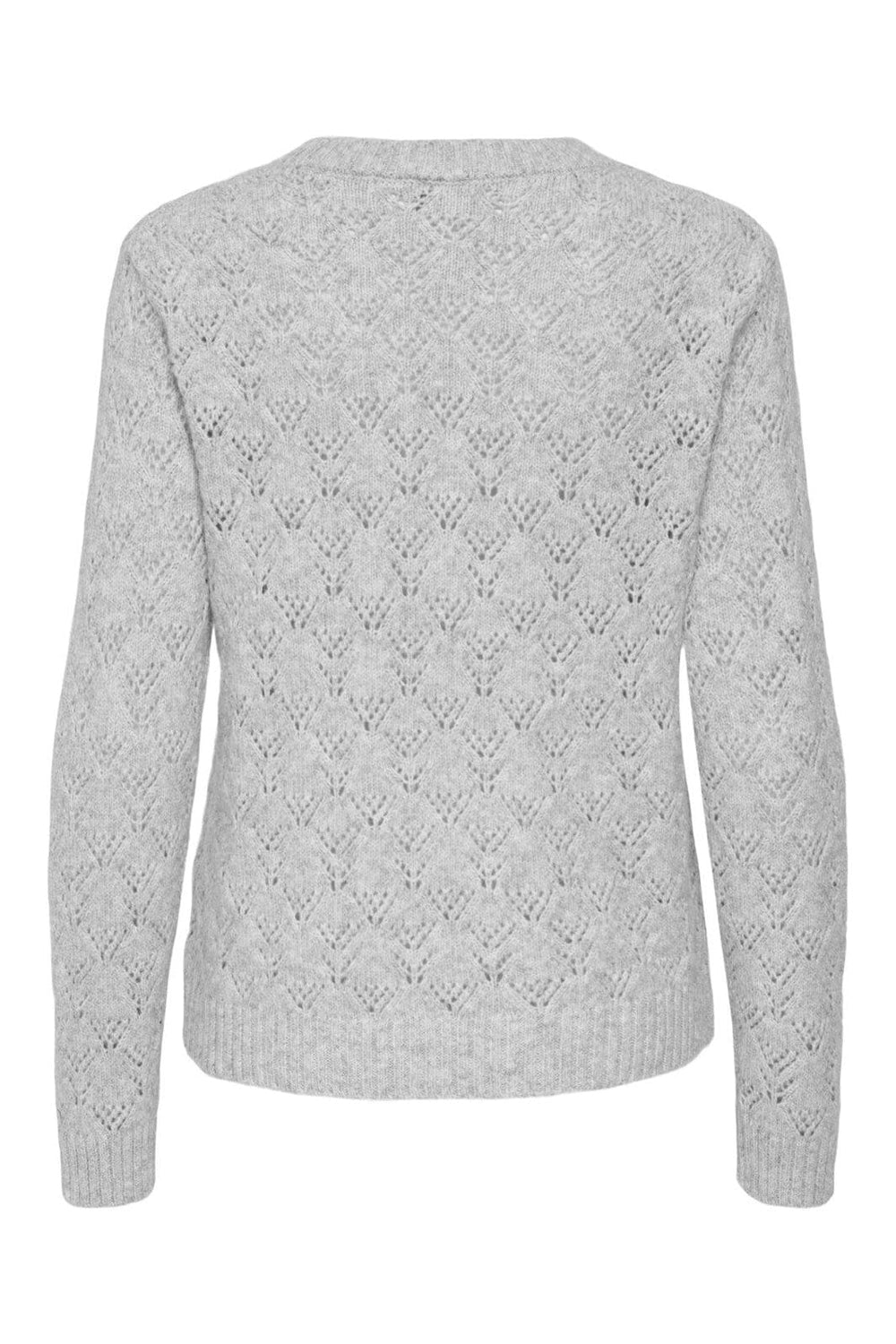 JDY - Jdyamanda Life L/S O-Neck Pullover Knt - 4838866 Light Grey Melange