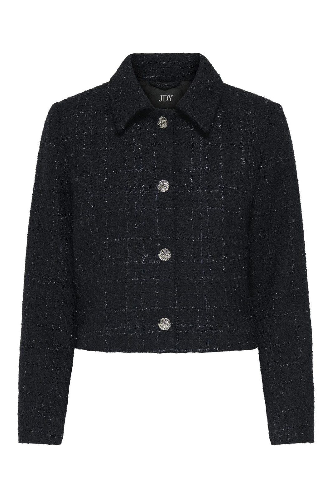 JDY - Jdydenver L/S Boucle Blazer Tlr - 4846254 Total Eclipse Lurex Boucle