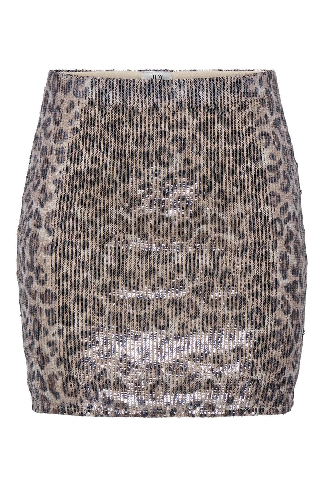 JDY - Jdyleona Sequins Mini Skirt - 4840290 Brown Rice Brown Leo Sequins