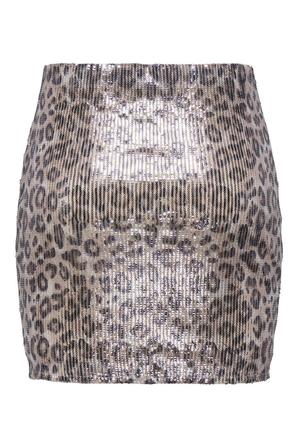 JDY - Jdyleona Sequins Mini Skirt - 4840290 Brown Rice Brown Leo Sequins