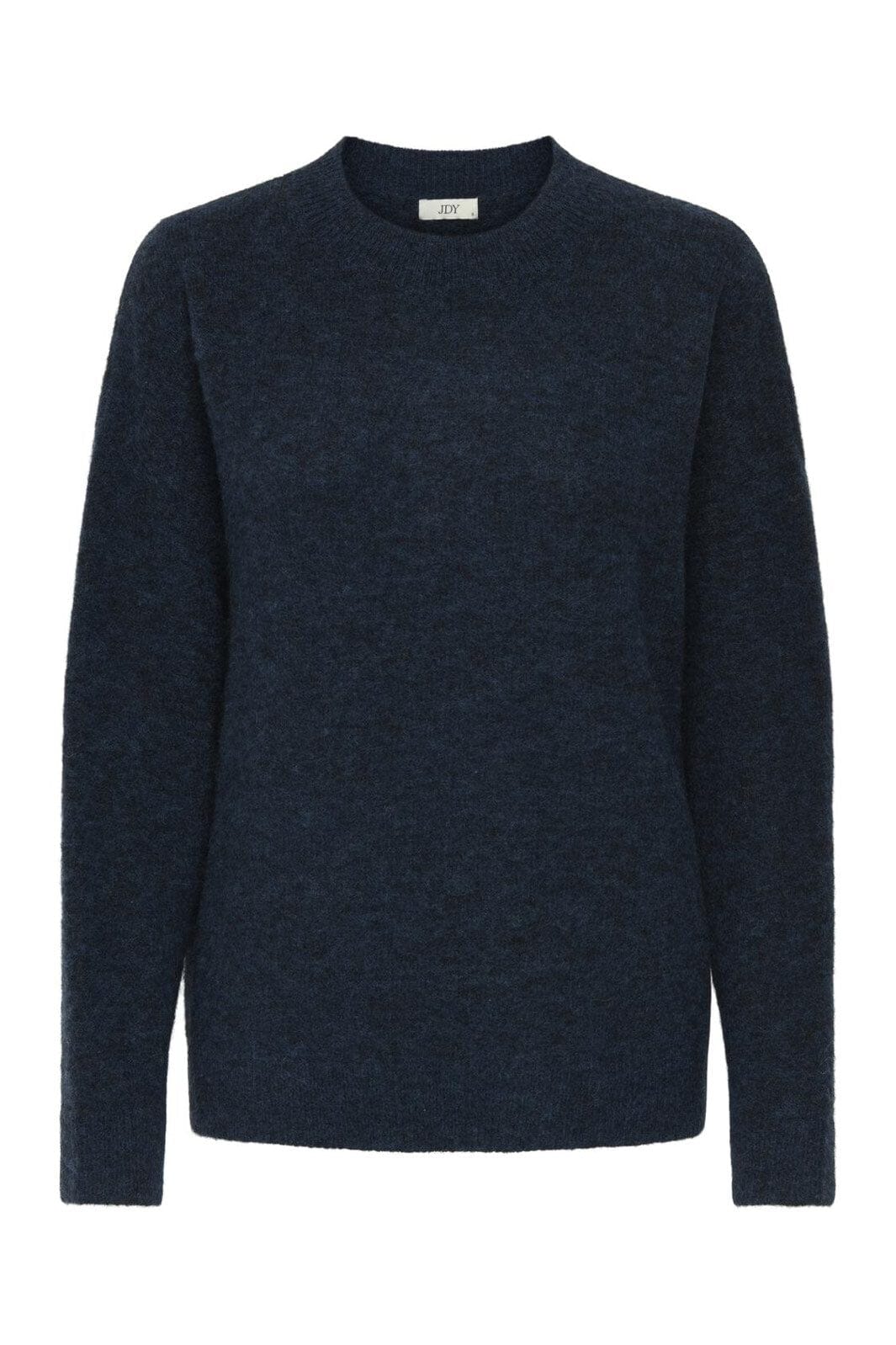 JDY - Jdyluna L/S O-Neck Pullover Knt - 4857482 Navy Blazer Melange