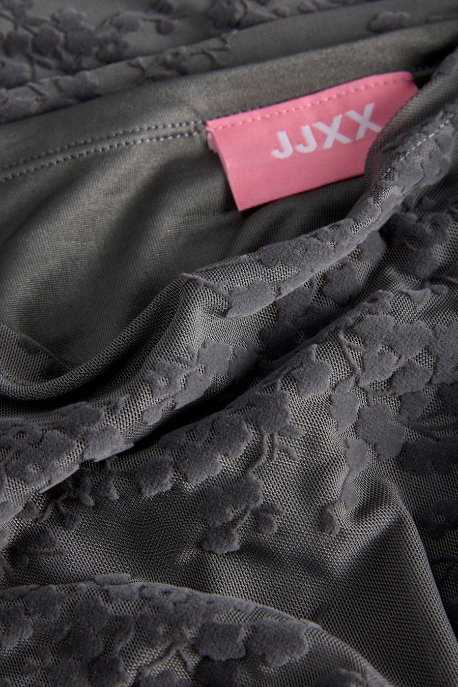 Jjxx - Jxjasmin Minna Flock Sl Dress Ln - 5034522 Steel Gray