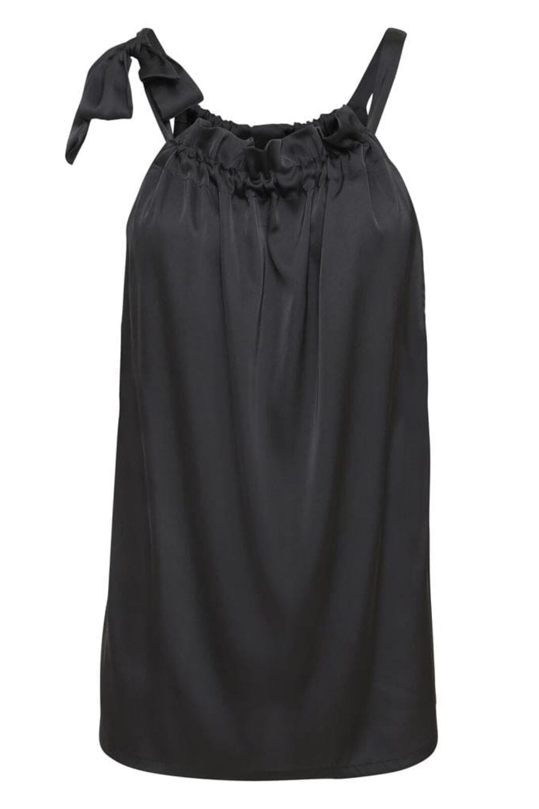 Karmamia - Ruffle Tie Top - Black Toppe