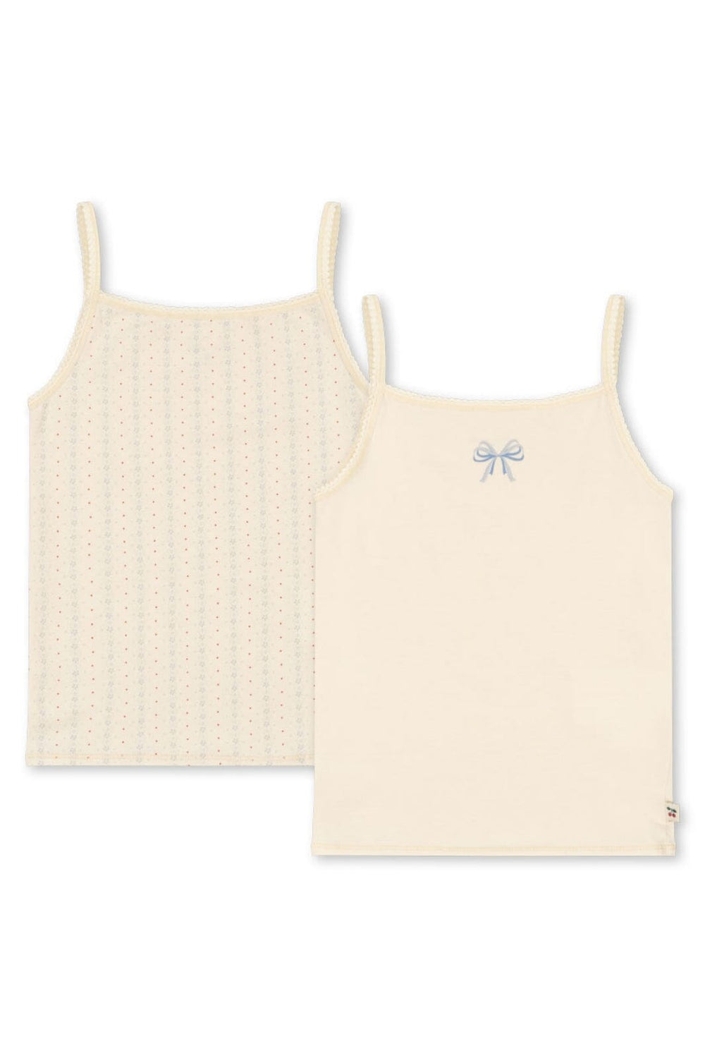 Konges Sløjd - Basic 2 Pack Strap Top Gots Ks102256 - Fete De Fleur/seedpearl