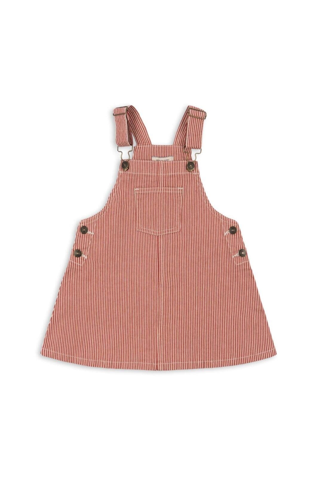 Konges Sløjd - Luc Spencer Dress Gots Ks104353 - Milk Rouge Stripe Kjoler