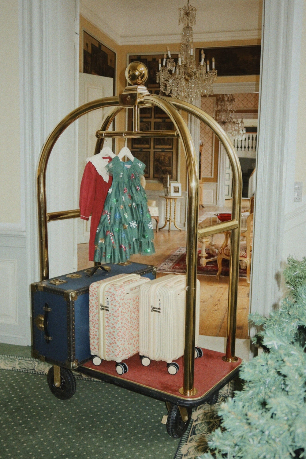 Konges Sløjd - Yvonne Christmas Dress Ks104469 - Hunter Green Kjoler