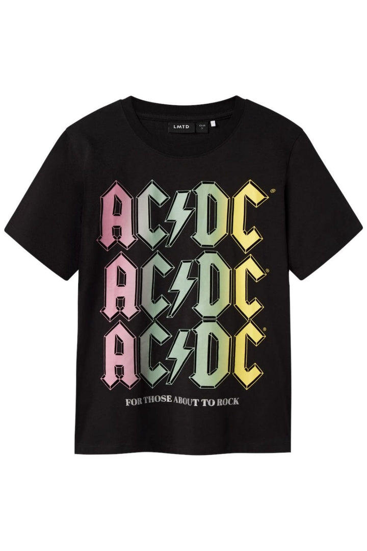 Lmtd - Nlfnya Acdc Ss Top Lad Bfu - 4698112 Black T-shirts