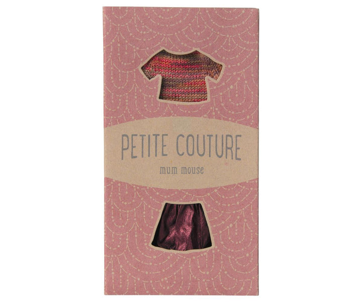 Maileg - Nederdel Og Strikket Bluse, Mor Mus - Mum/Dad Mouse Legetøj