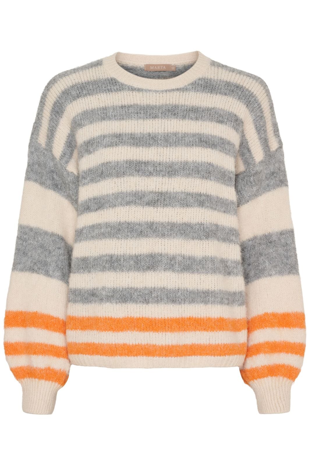 Marta Du Chateau - Mdccassie Knit 8130 - Beige/Grigio8808/Orange8823 Strikbluser