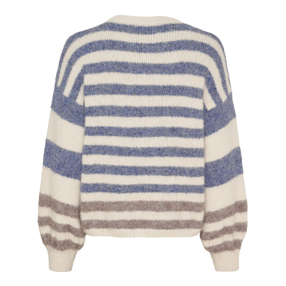 Marta Du Chateau - Mdccassie Knit 8130 - Beige/Jeans8819/Fango8804 Strikbluser