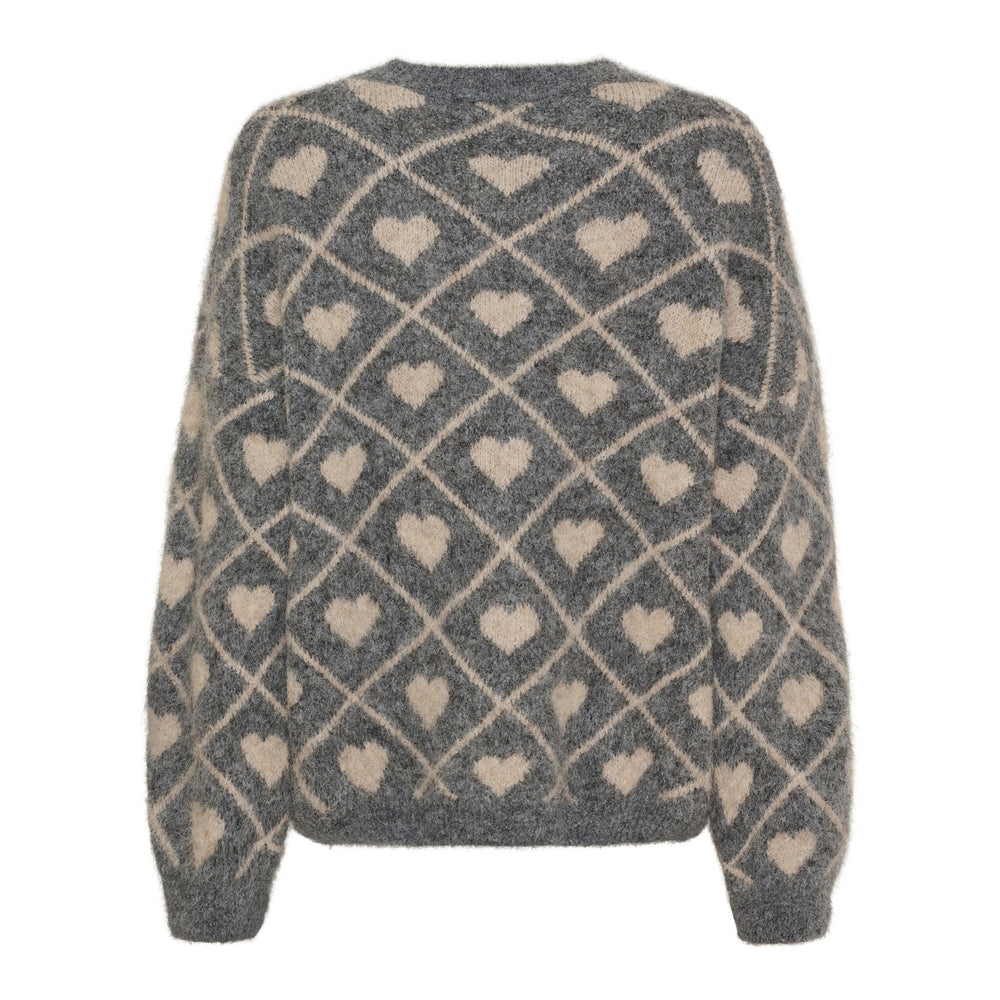 Marta Du Chateau - Mdcferay Knit 8151 - Grigio9513/Beige9504 Strikbluser