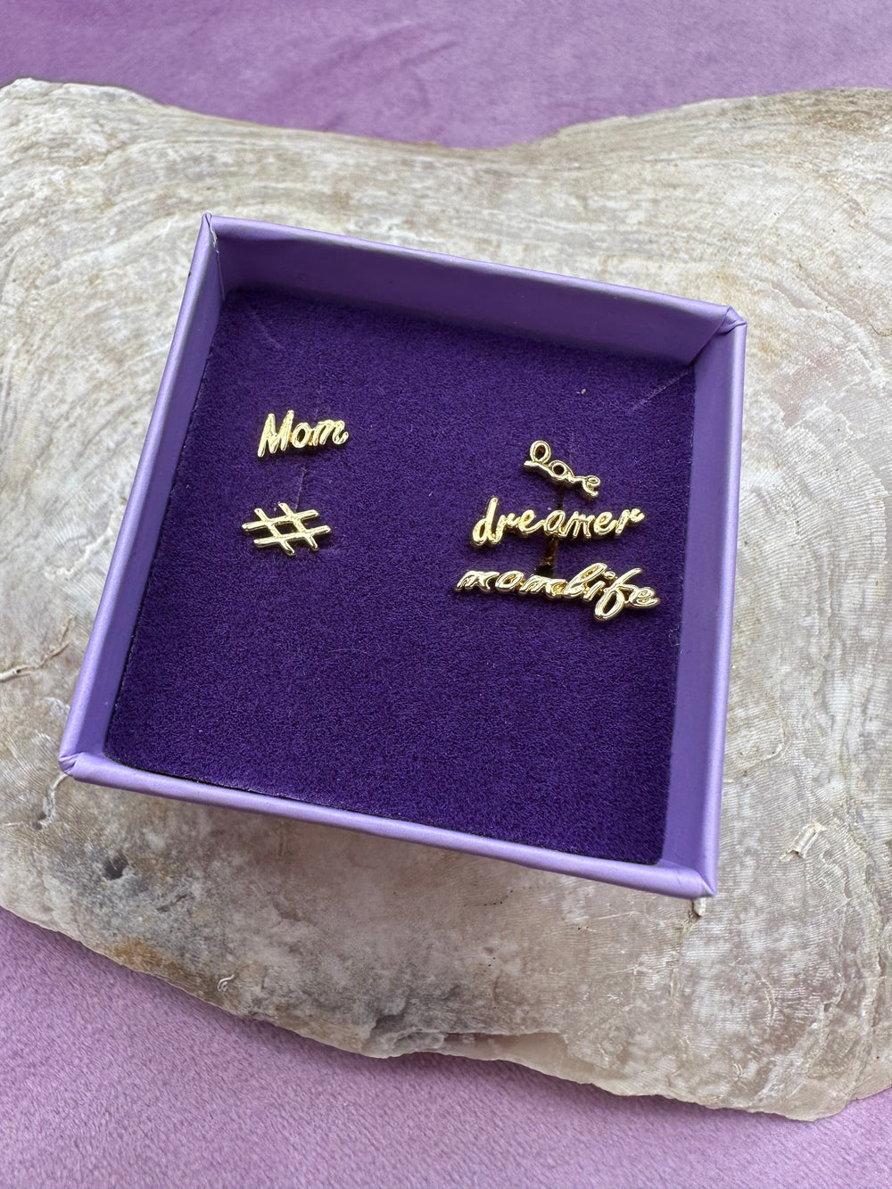 Mellow Moon - Forgyldt ørering - Hashtag - (1 stk.) Øreringe