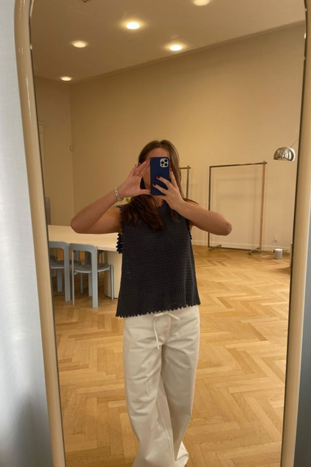 Modström - Miemd Top - 3354 Ombre Blue Strikbluser