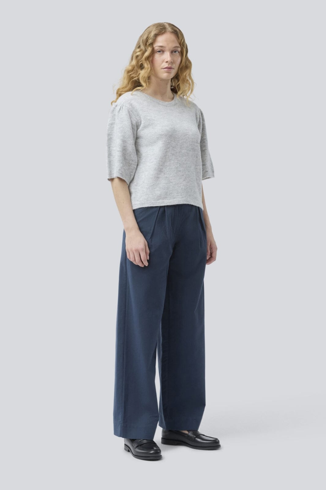 Modström - Petronellamd Ss O-Neck 58608 - 7087 - Grey Melange