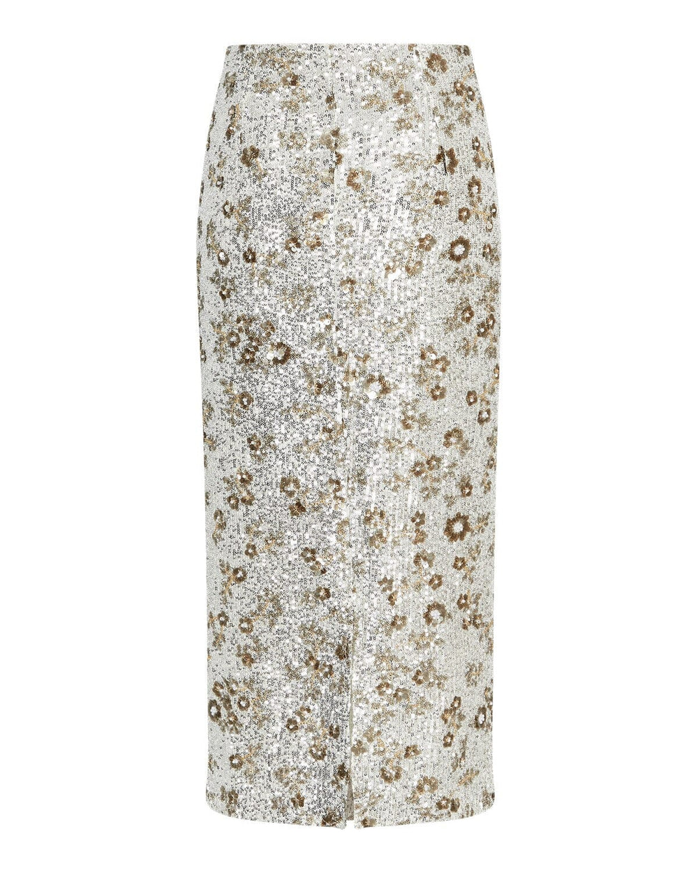 Moss Copenhagen - Mschmagnolia Skirt Emb 19473 - Silver T Coco Nederdele