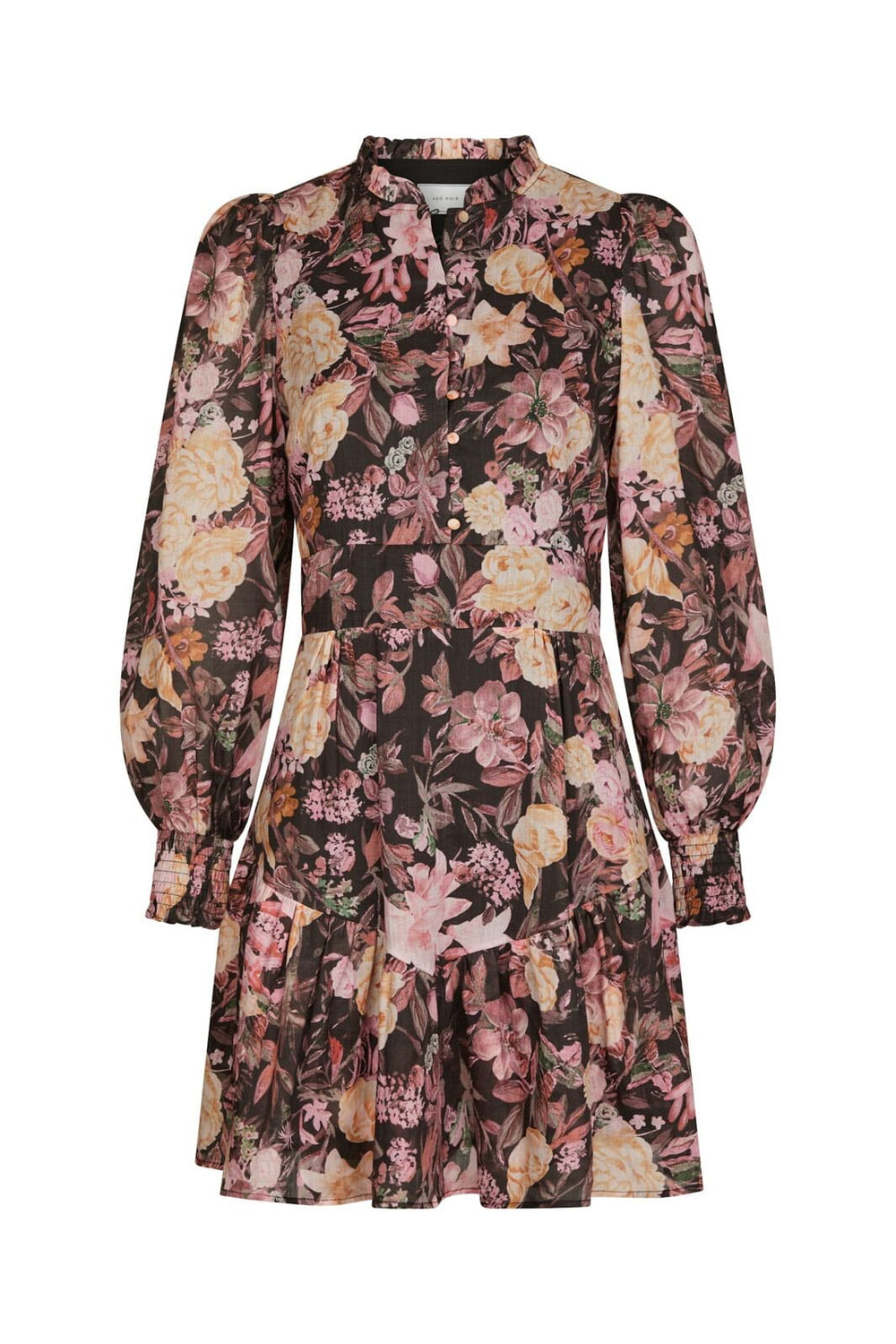 Neo Noir - Aberto Big Flower Dress 166923 - 100 - Black