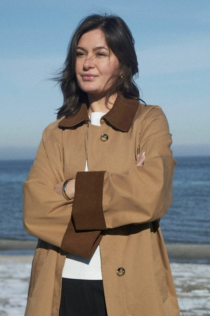 Neo Noir - Anneli Cord Coat 160548 - 127 - Dark Tan Jakker