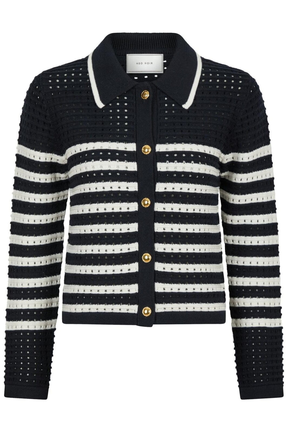 Neo Noir - Effie Knit Cardigan 164571 - 141 - Navy Cardigans