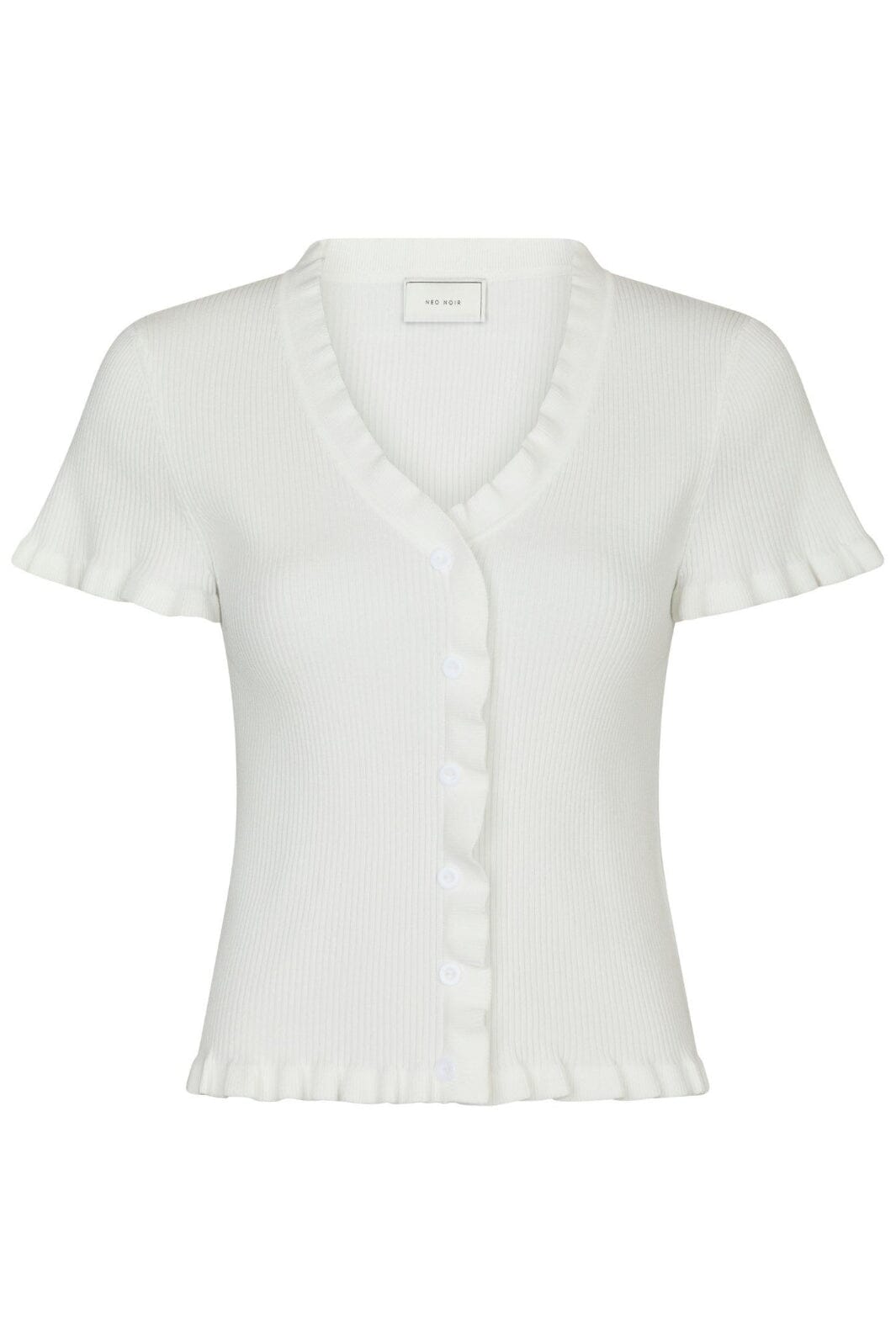 Neo Noir - Esla Frill Knit Tee 164432 - 121 - Off White