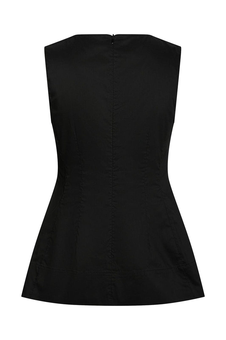 Neo Noir - Esteves Poplin Top 165379 - 100 - Black