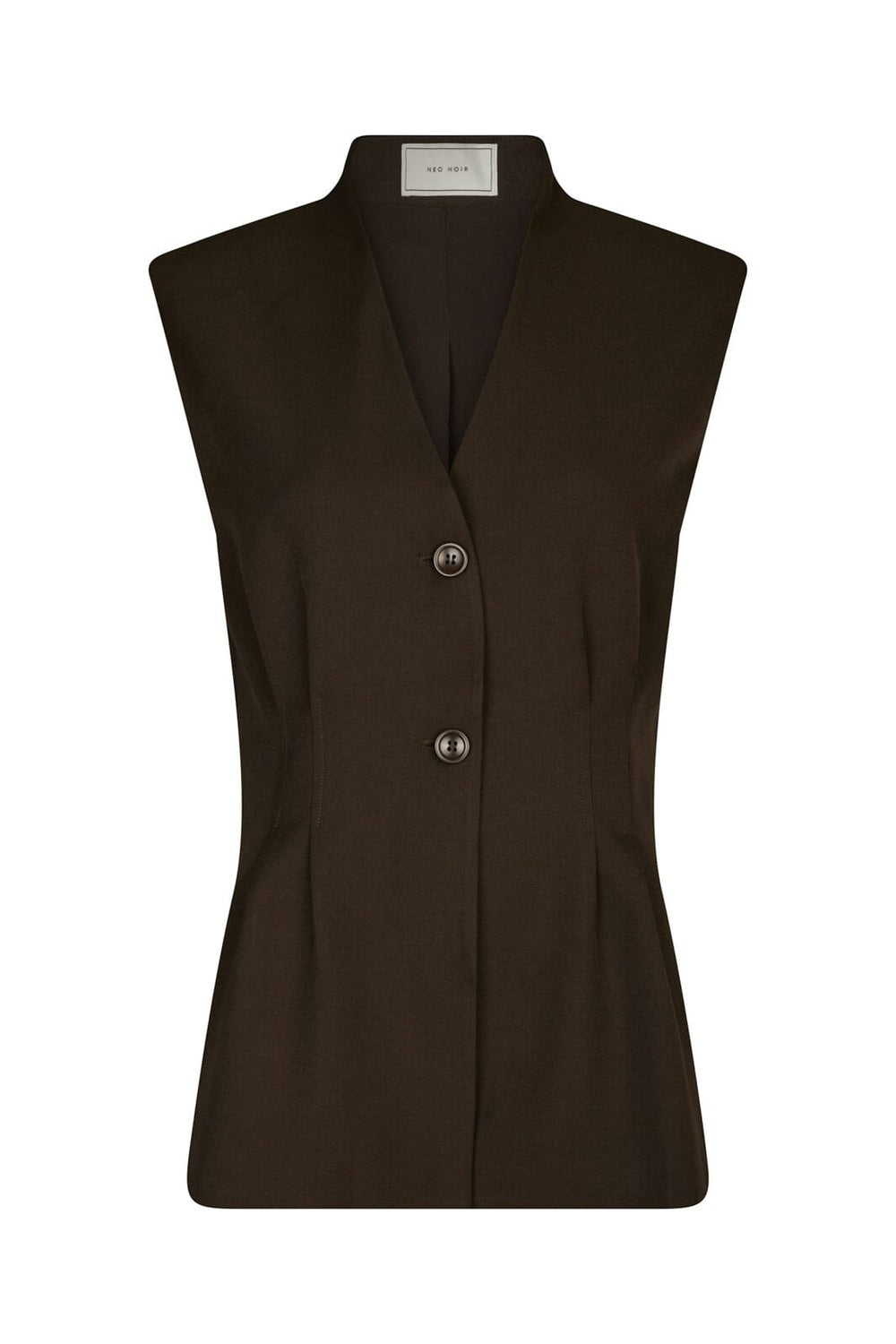 Neo Noir - Finna Structure Vest 167234 - 676 - Dark Brown